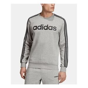Adidas Gray Black Pullover Graphic Crew Neck Sweatshirt Men's Size Small